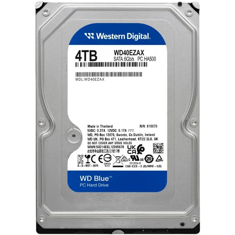هارد دیسک اینترنال ظرفیت 4TB وسترن دیجیتال آبی گارانتی شرکتی (ریفر)