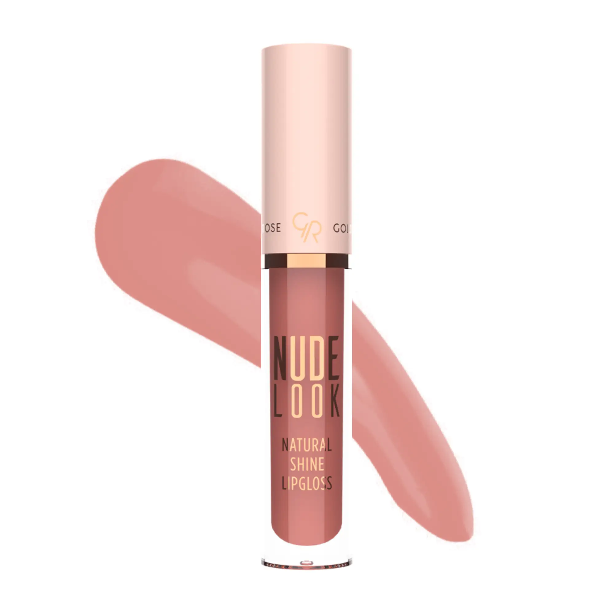 لیپ گلاس گلدن رز مدل Nude Look Natural Shine رنگ Peachy Nude شماره 04