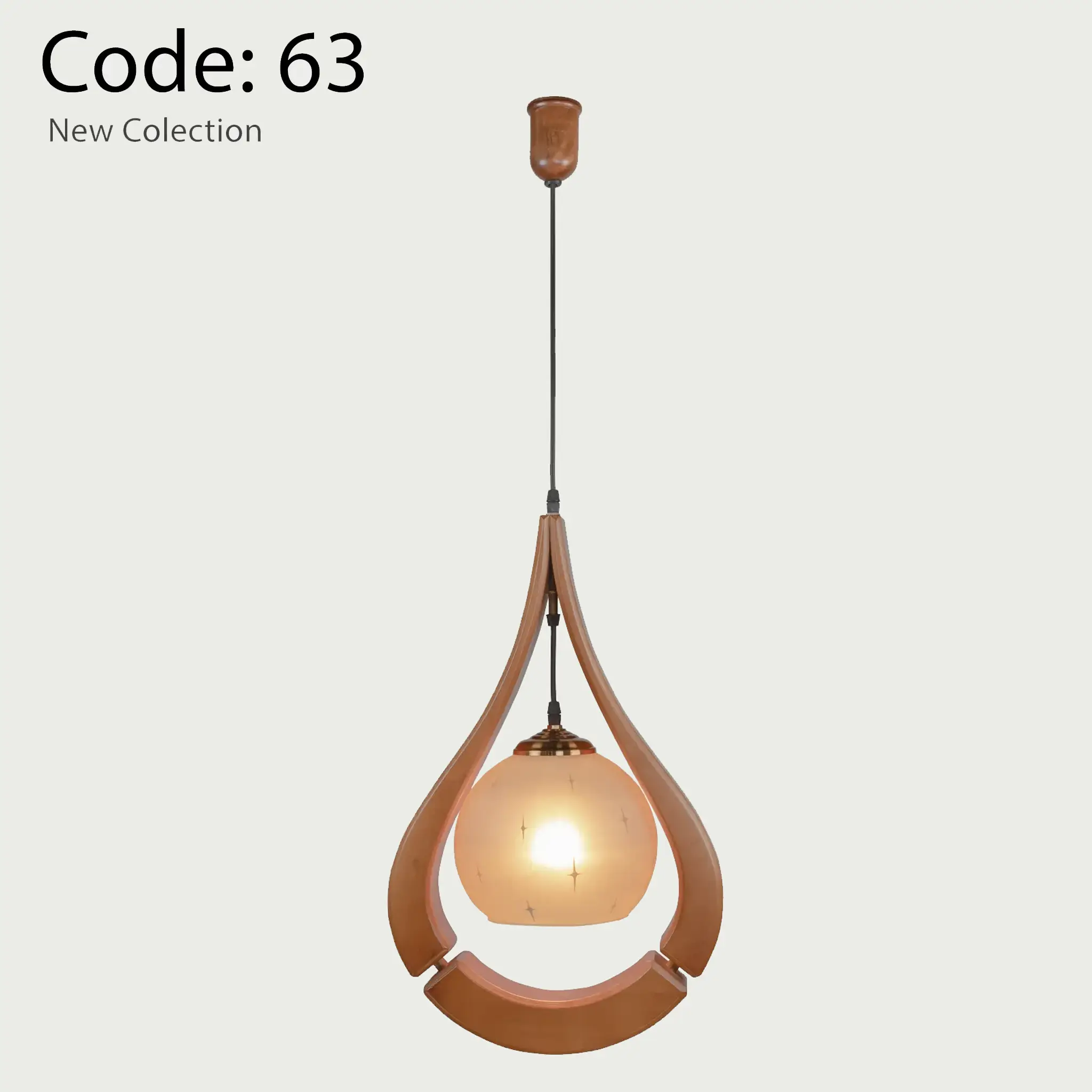 آویز چوبی دارکار مدل اشک Dark63