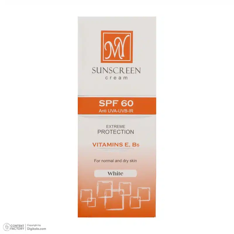 کرم ضد آفتاب مای بی رنگ SPF60 حجم 50 میلی لیتر مناسب پوست خشک و معمولی