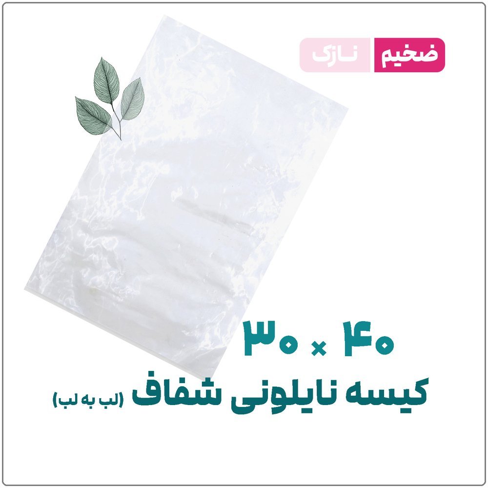 کیسه نایلونی ساده شفاف (لب به لب) ضخیم | 30*40 | بسته 1 کیلویی