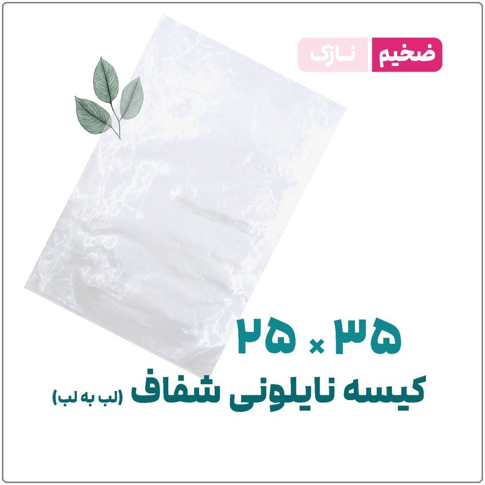 کیسه نایلونی ساده شفاف (لب به لب) ضخیم | 25*35 | بسته 1 کیلویی
