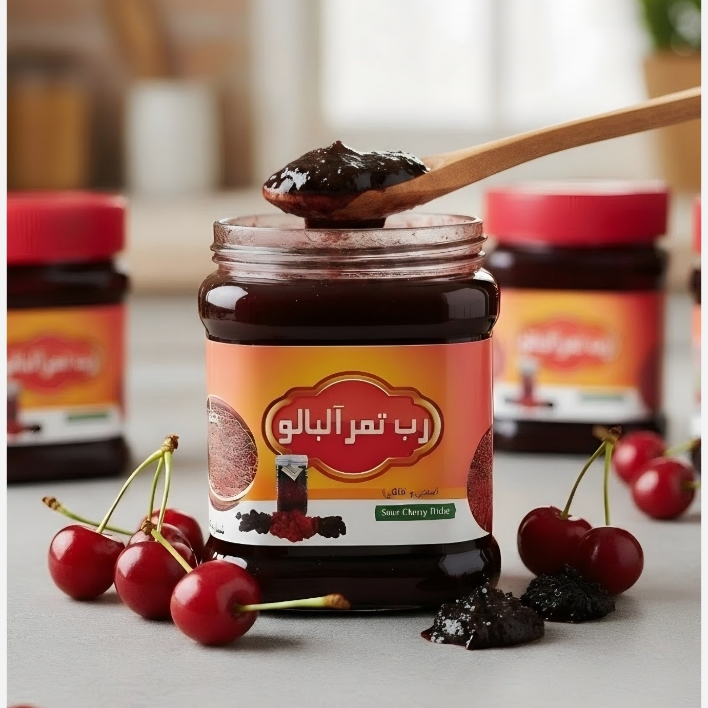 رب تمر آلبالو سنتی ملس غلیظ طبیعی 500گرمی