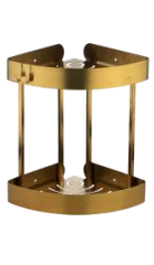 استند کنج دو طبقه اسمارت رنگ طلا مات طرح banyo کد 1012 (پس کرایه)