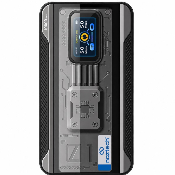 مودم همراه 4G نزتک مدل NAZTECH 99G PLUS 4G با Wi-Fi 6، باتری 10000 میلیآمپرساعتی، پشتیبانی از 10 کاربر و درگاه USB Ty...