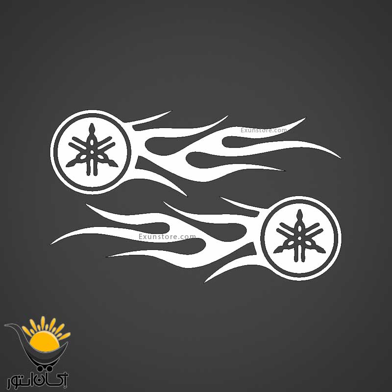 برچسب موتورسیکلت یاماها مدل Fire