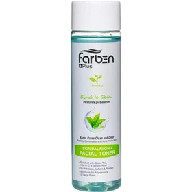 تونر پاک کننده پوست چرب و مختلط چای سبز فاربن حجم 200 میلی لیتر ا Farben Grean Tea Toner for Oily Skin 200