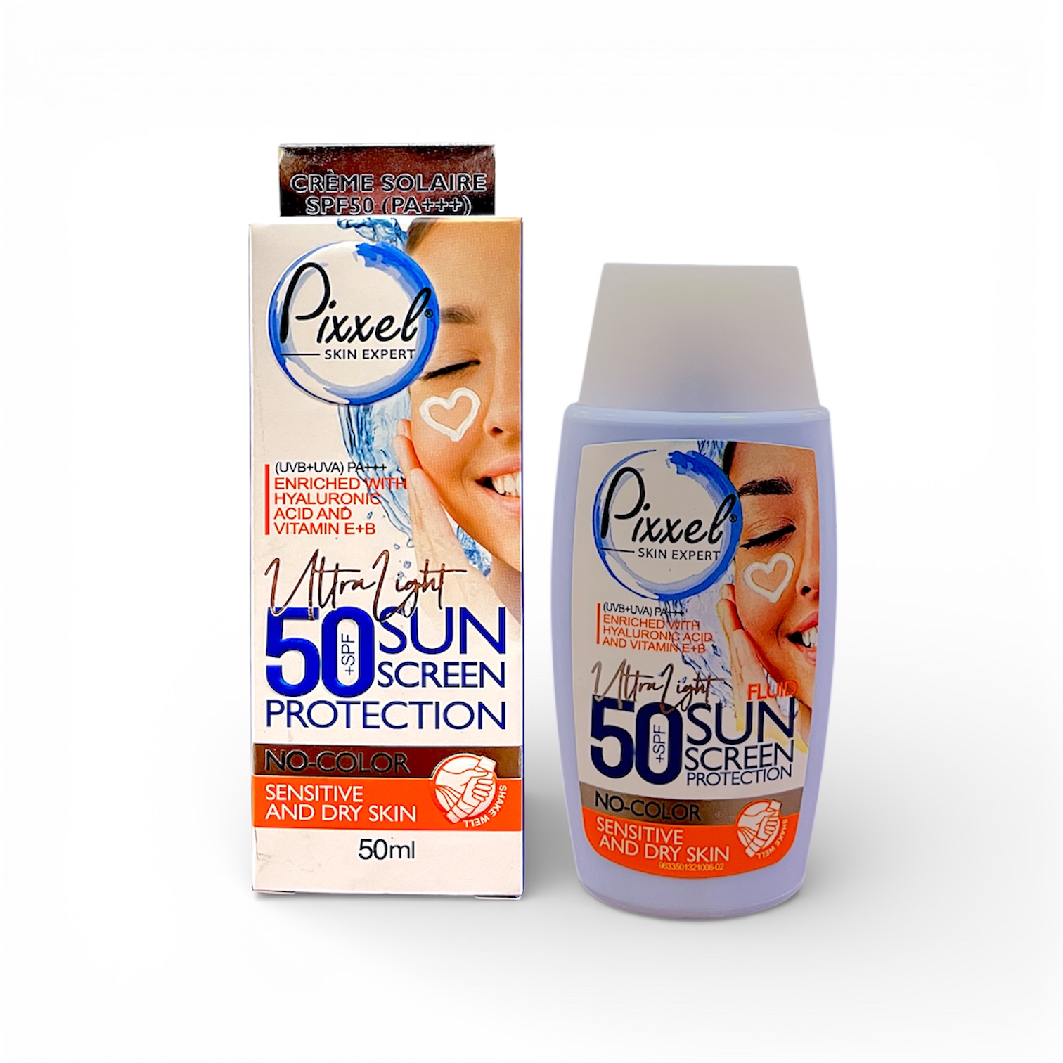 کرم ضدآفتاب بی رنگ پیکسل مناسب پوست خشک و حساس 50ml