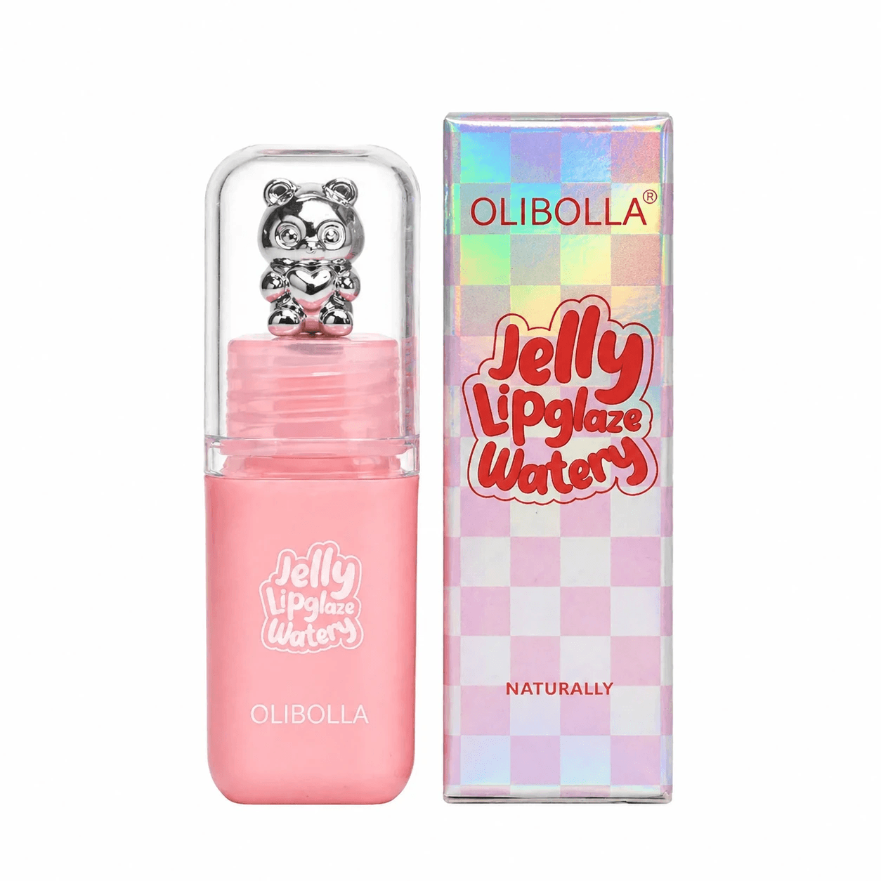 لیپ گلاس حرارتی اولیبالا Olibolla مدل Jelly Watery طرح خرس | برق لب فانتزی