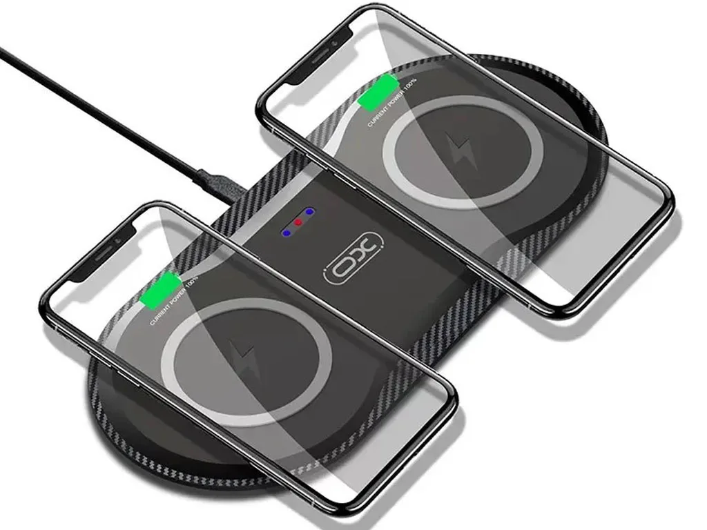 شارژر بی سیم رومیزی 20 وات ایکس او XO WX025 2-in-1 Induction Charger Fast Charging 20W