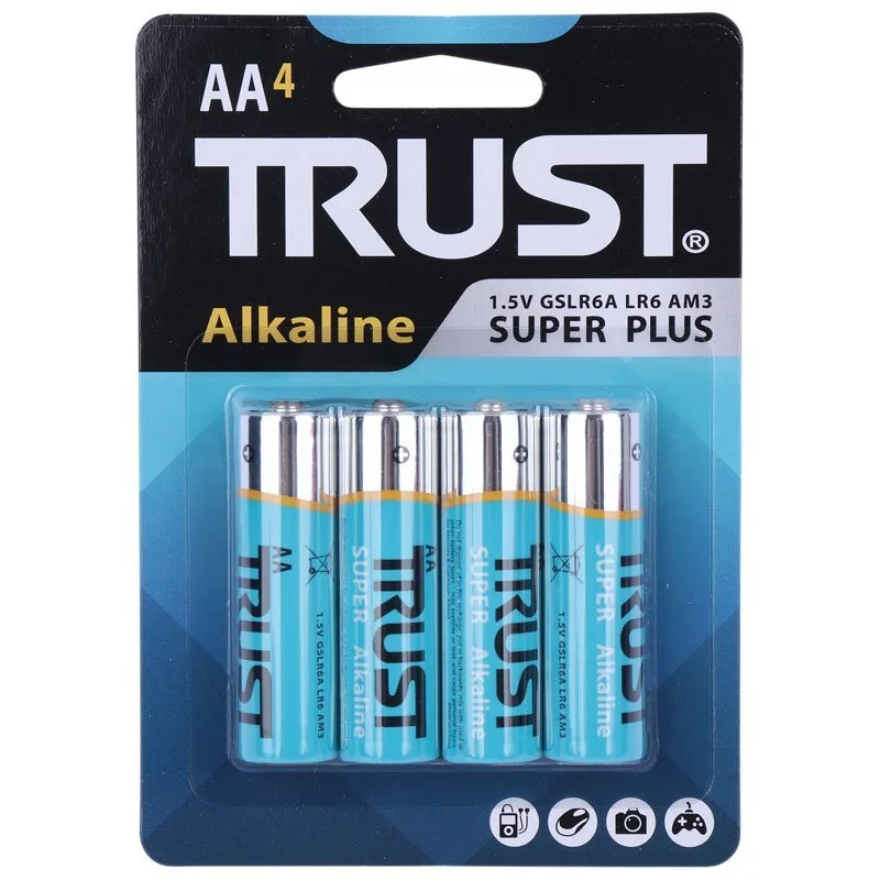 بسته 10 عددی باتری چهارتایی قلمی تراست Alkaline Super Plus LR6
