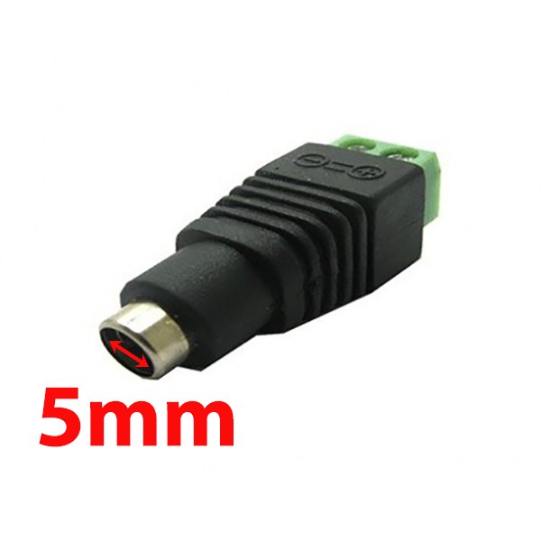 جک آداپتور ترمینال دار مادگی مدل D 5mm