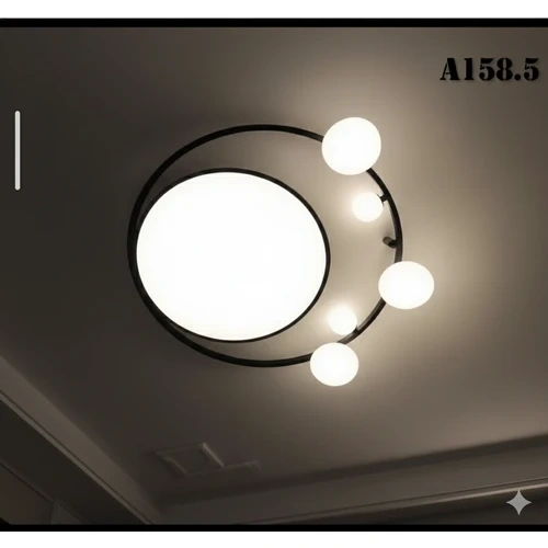 لوستر آویز مدرن فلزی (با حباب و آینه)کد A-158 5