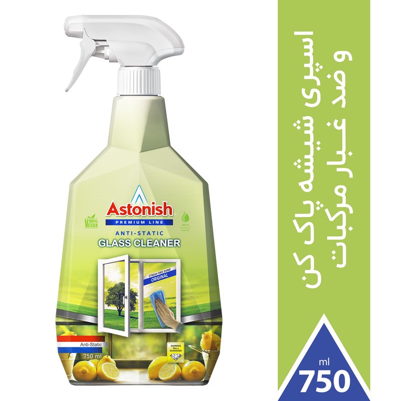 مایع شیشه پاک کن استونیش مدل Anti-Static سری Premium حجم 750 میلیلیتر