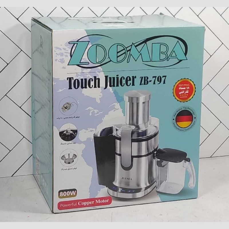 آبمیوه گیری تک کاره لمسی زومبا ZB-797 (پسکرایه)