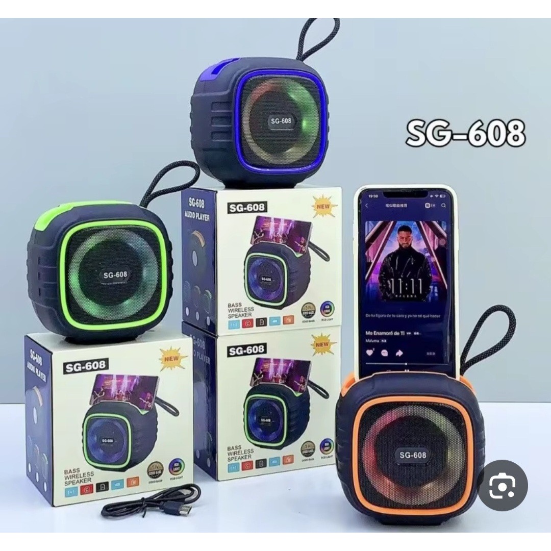 اسپیکر بلوتوثی SG-608 | اسپیکر قابل حمل با صدای شفاف، فلش خور و مموری خور | فروش اقساطی و ارسال سریع