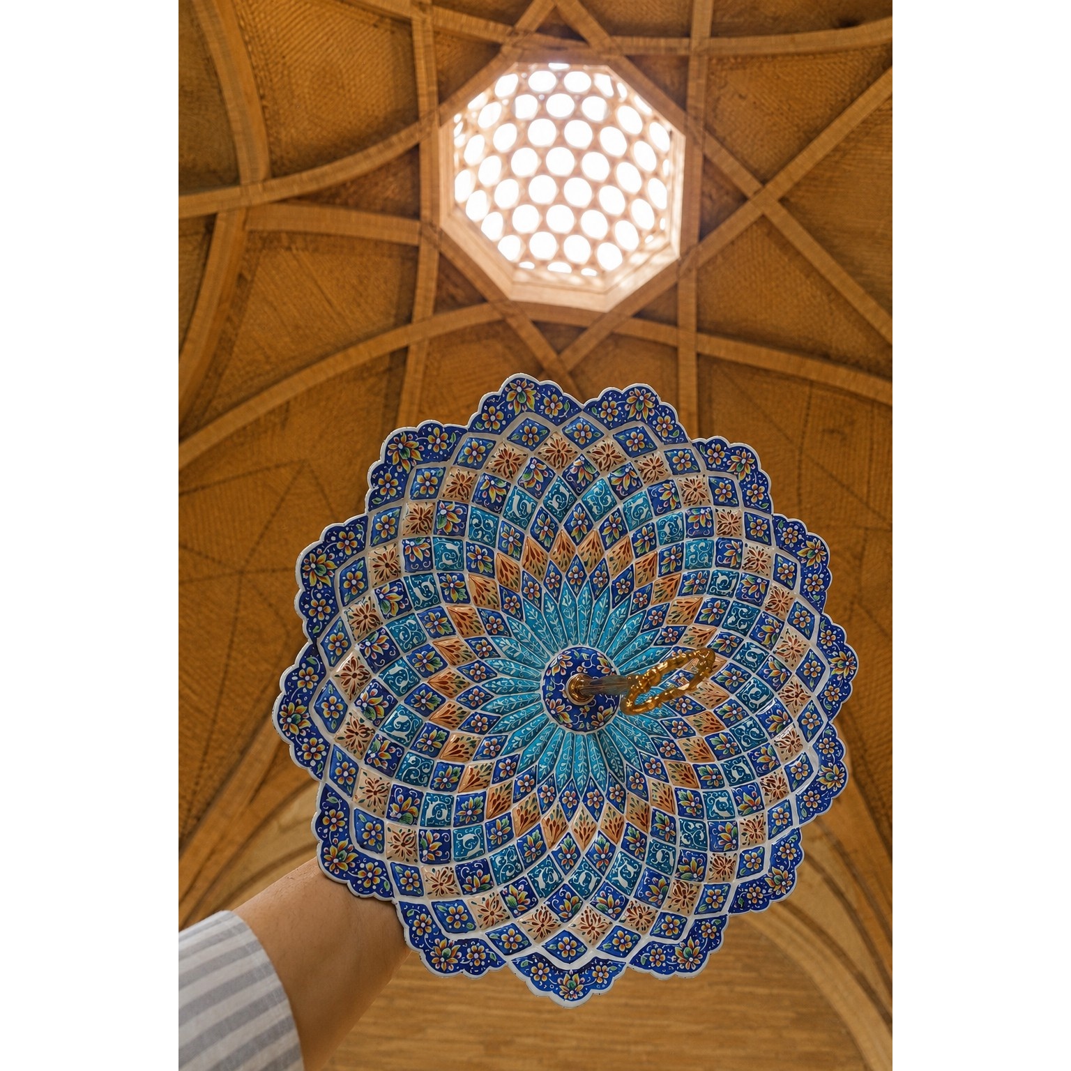 شیرینی خوری میناکاری دسته دار