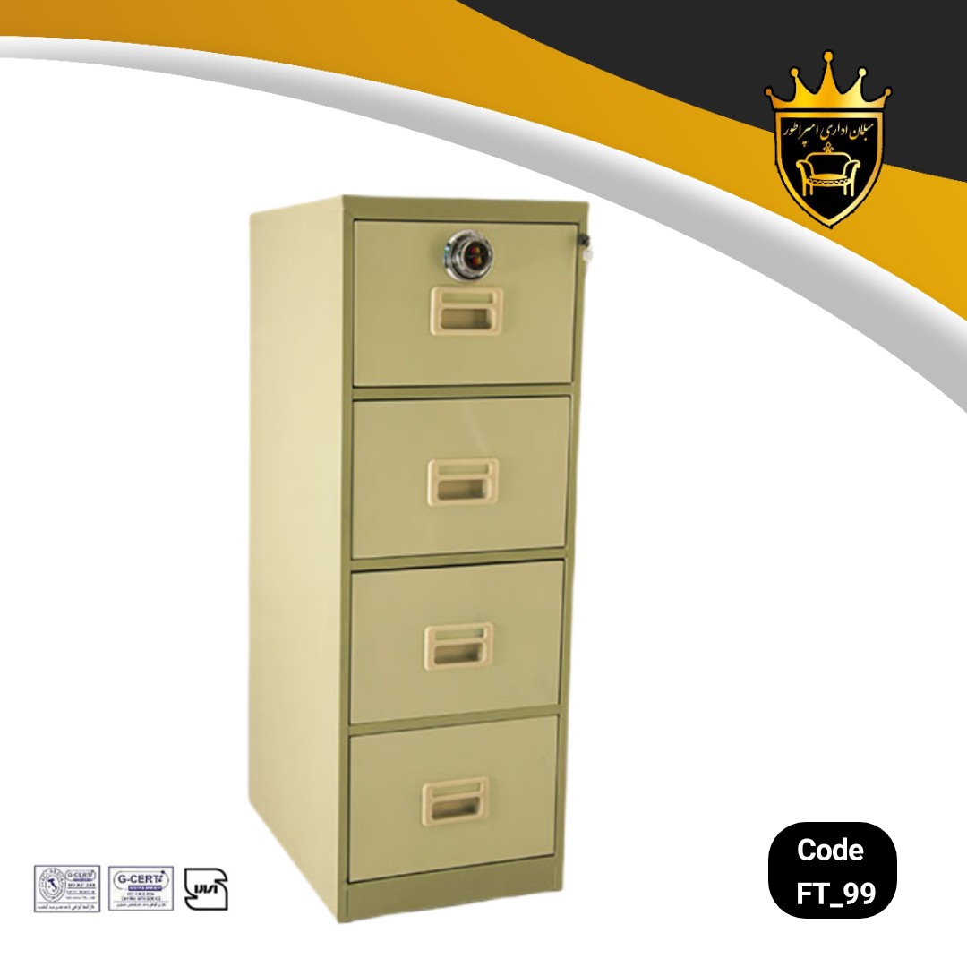 فایل فلزی 4 کشو قفل گاوصندوقی رمز دار99