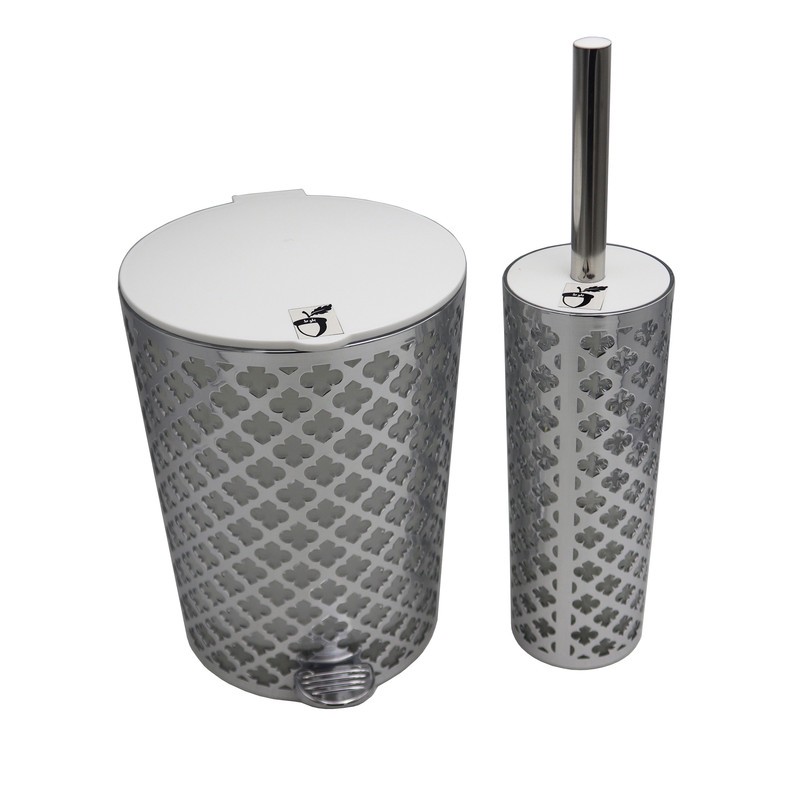 ست سطل و فرچه مدل بلوط طرح گل کد YP-NS-02