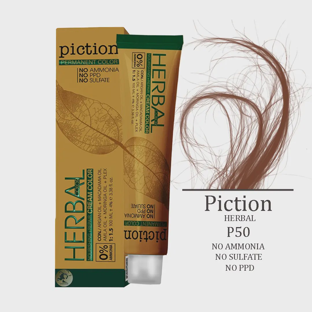رنگ مو بدون آمونیاک پیکشن PICTION شماره P50 بلوند تنباکویی روشن