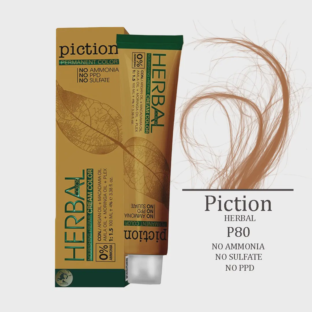 رنگ مو بدون آمونیاک پیکشن PICTION شماره P80 بلوند کاپوچینو روشن