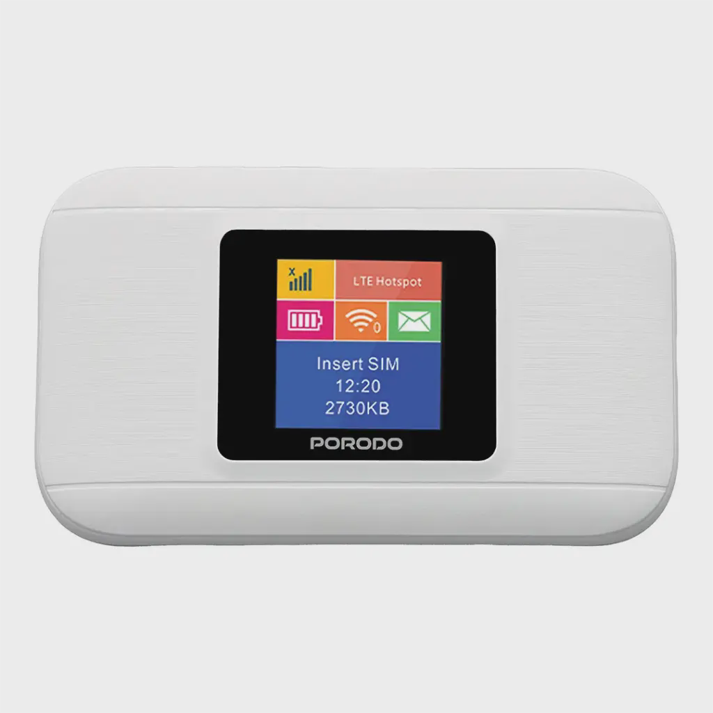 مودم شارژی همراه 4G LTE پرودو Porodo Nexfi 3000mAh 4G LTE Portable WiFi Router