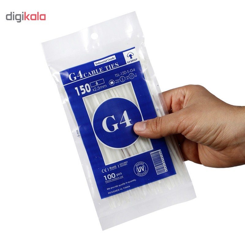 بست کمربندی جی فور مدل G4-150x2.5 بسته 100عددی