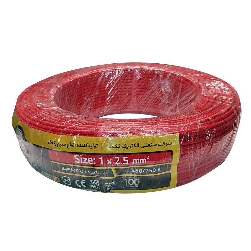 سیم برق افشان 1 در 2.5 شرکت صنعتی الکتریک تک غرب مدل TGH-1 25
