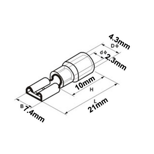سرسیم مادگی مدل FDD2-250 بسته 25 عددی