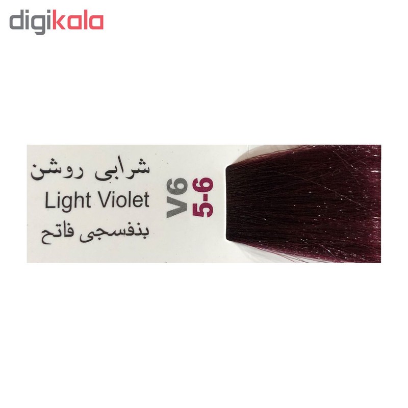 رنگ مو پادینا شماره V6-5-6 حجم 100 میلی لیتر رنگ شرابی روشن