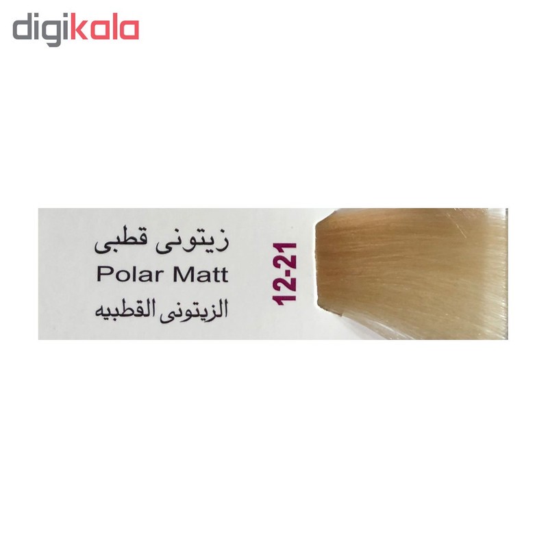 رنگ مو پادینا شماره 21-12 حجم 100 میلی لیتر رنگ زیتونی قطبی