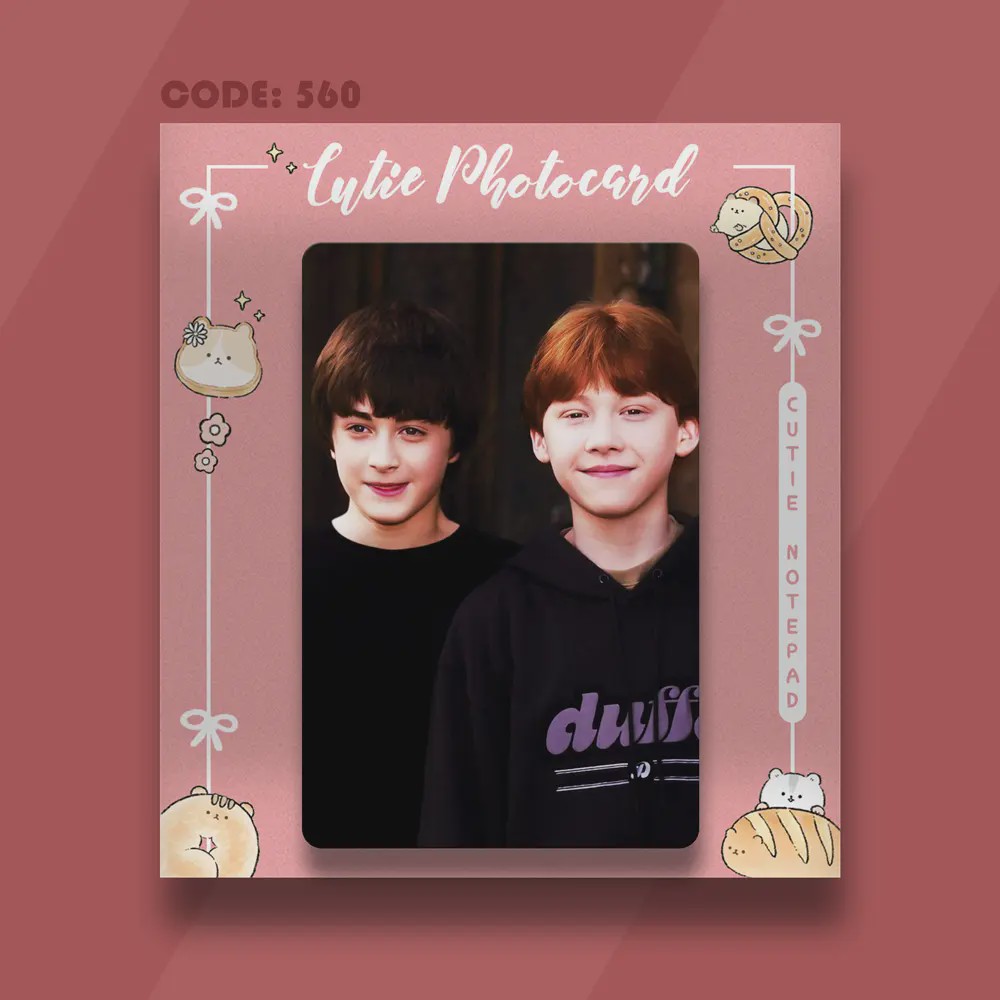 فتوکارت کیوتی طرح Harry Potter and Ron Weasley - کد 560