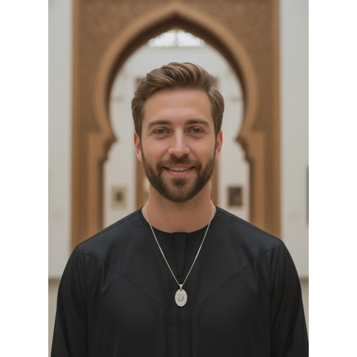 گردنبند الله از جنس استیل رنگ ثابت و ضد حساسیت