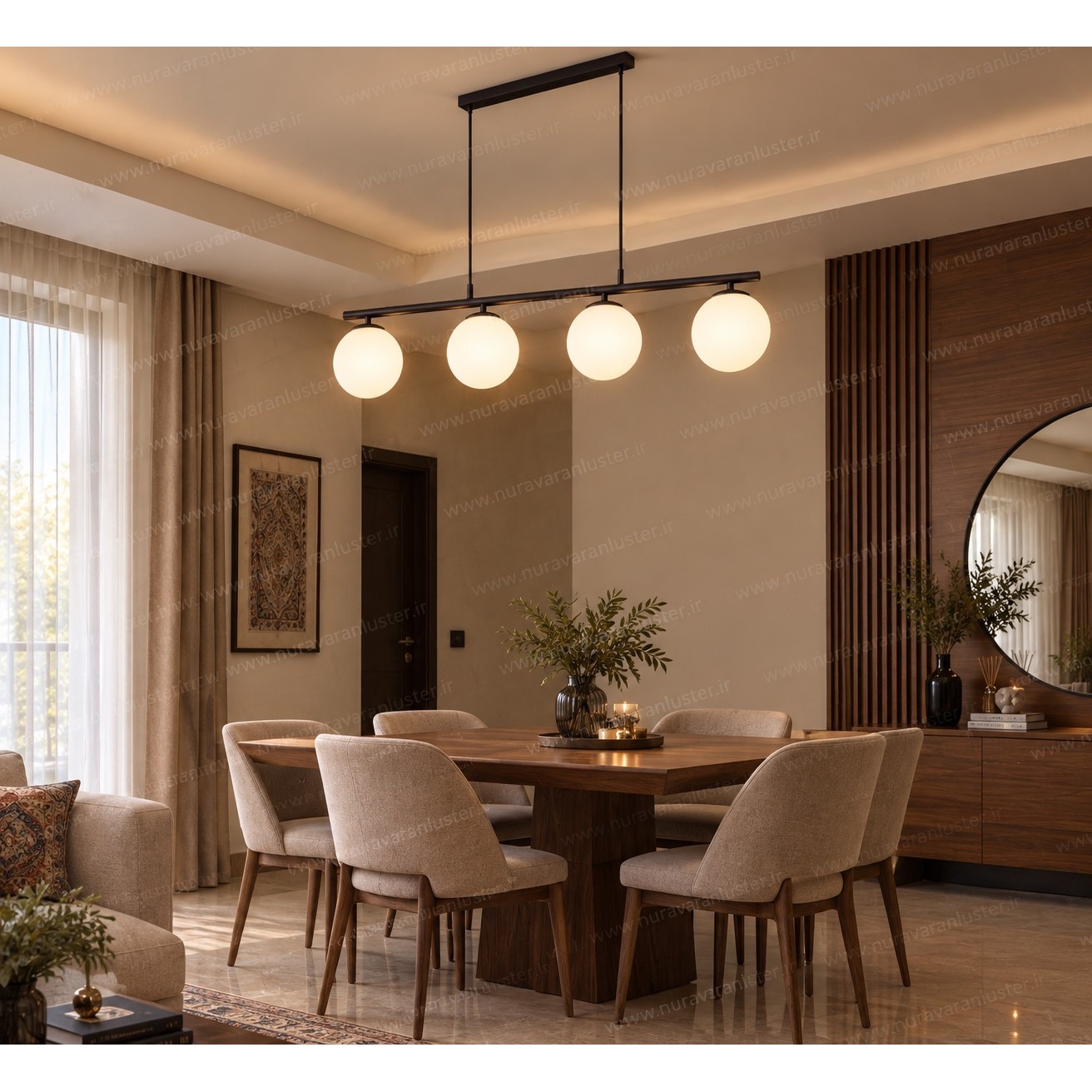 لوستر مدرن خطی مدل K150.4 مستقیم از کارخانهجدید