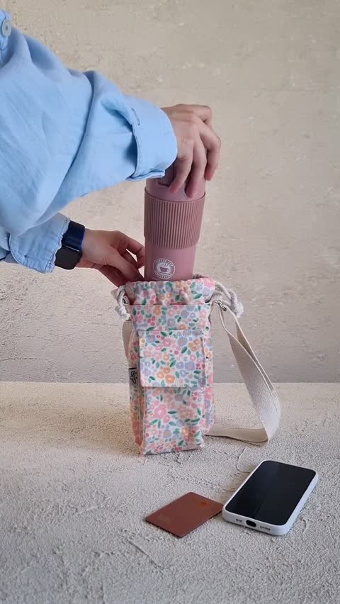 کیف قمقمه دخترانه طرح گل گلی