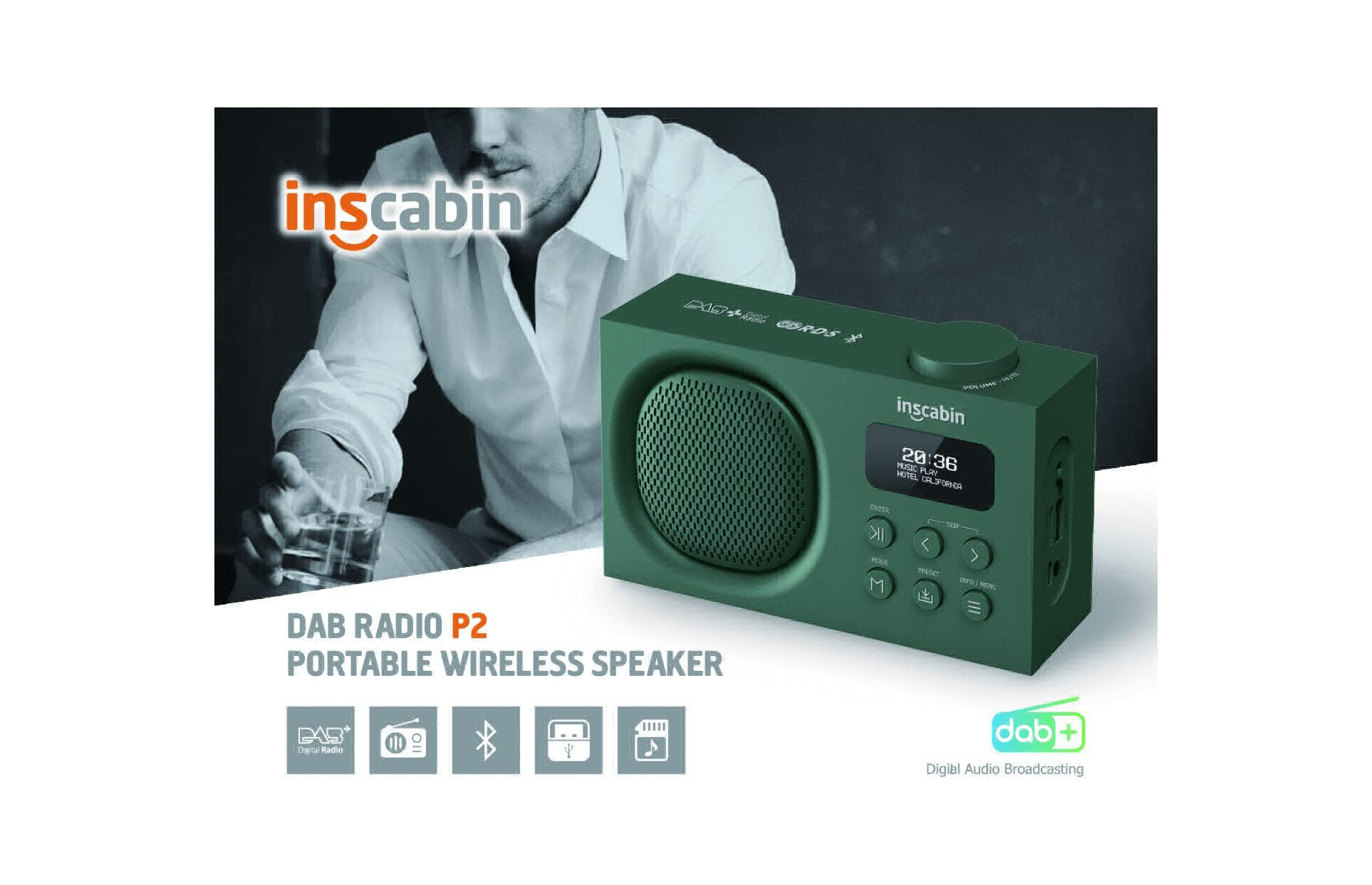 رادیو اسپیکری و دیجیتال برند P2 Inscabin