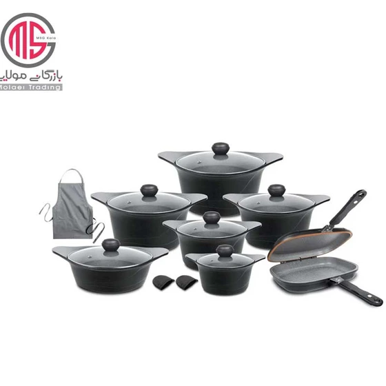 سرویس قابلمه 15+2 پارچه ام جی اس MGS طرح کره ای C