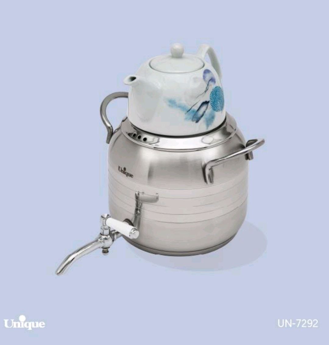 کتری و قوری 4/5 لیتر شیر دار استیل یونیک Unique کد UN-7292