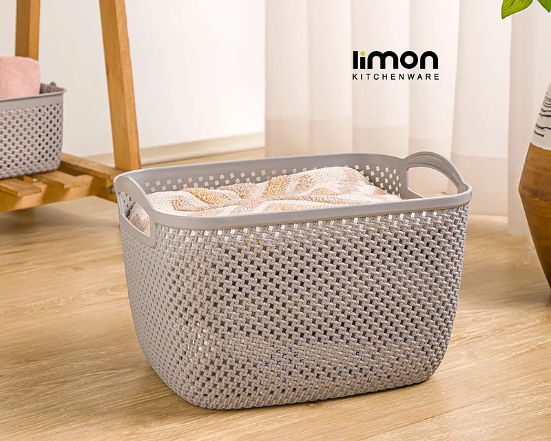 سبد رخت لیمون LIMON مستطیل متوسط طرح بافت (الوان) کد 227735