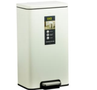 سطل 30 لیتر مستطیل اسمارت اسمارت طرح MADISON رنگ سفید کد 9361-P-WH