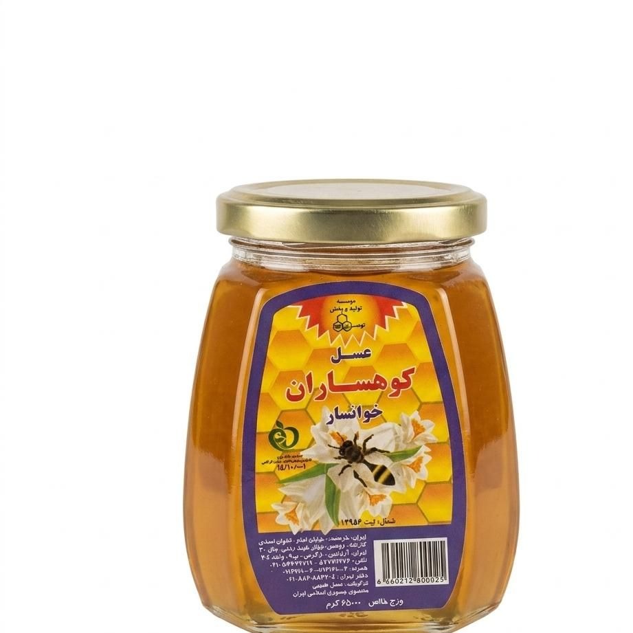 عسل 500 گرم موم دار کوهساران 