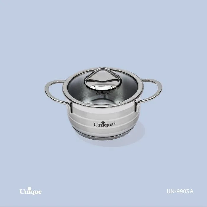 قابلمه استیل یونیک Unique سایز 16 کد UN-9903A
