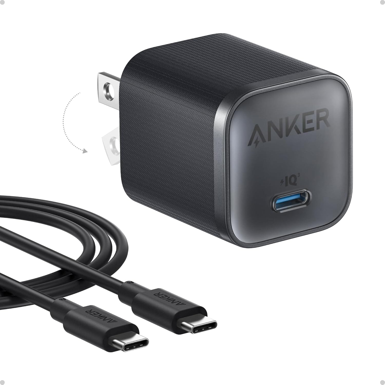 شارژر و کابل 45W انکر مدل Anker b2692 (سه پین گلوبال)