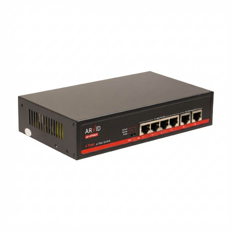 سوییچ شبکه PoE آروید مدل AR-SF204-P تکنوپای