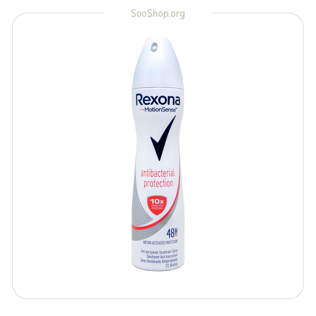 اسپری ضد تعریق زنانه آنتی باکتریال پروتکشن رکسونا (Rexona Antibacterial Protection Body Spray For Women)