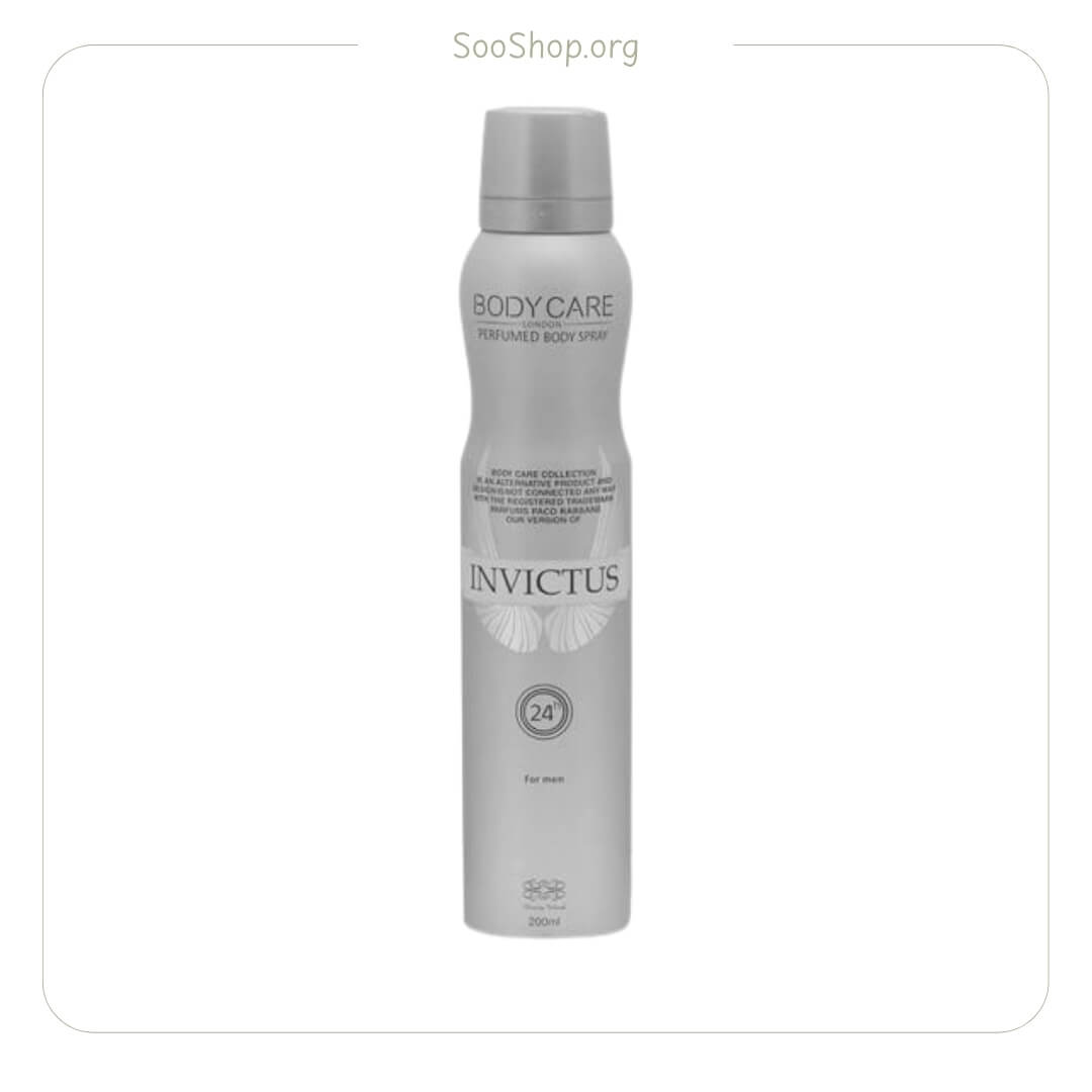 اسپری خوشبو کننده بدن مردانه بادی کر با رایحه Invictus (اصل) | Body-Care Invictus Scent Body Spray for Men