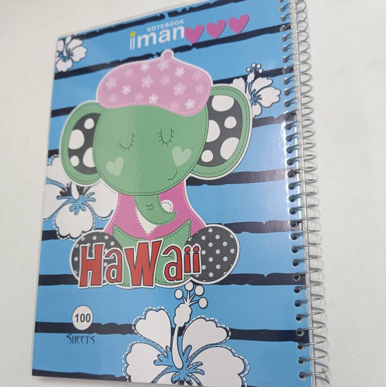 پک 6 عددی دفتر 100 برگ فانتزی طلقی ایمان کد 9404