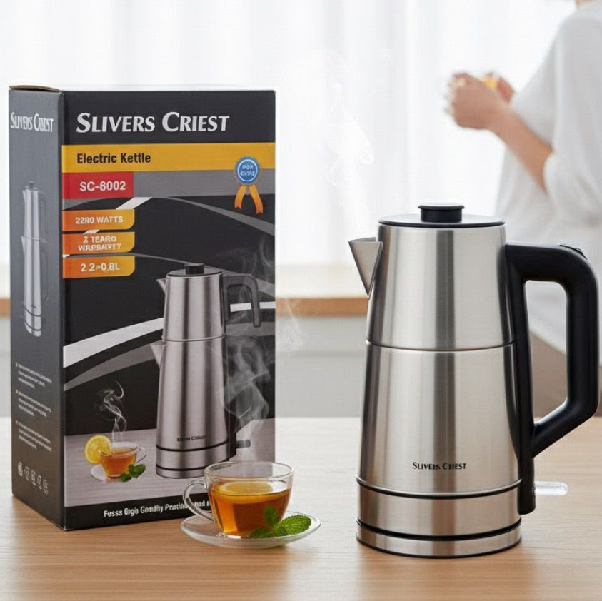 چای ساز روهمی سیلور کرست 8002 گرم نگه دارنده قطع کن خودکار 
