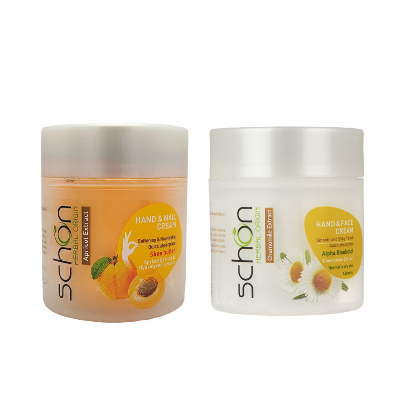 کرم دست و ناخن شون مدل Apricot Extract حجم 150 میلی لیتر به همراه کرم دست و صورت حجم 150 میلی لیتر