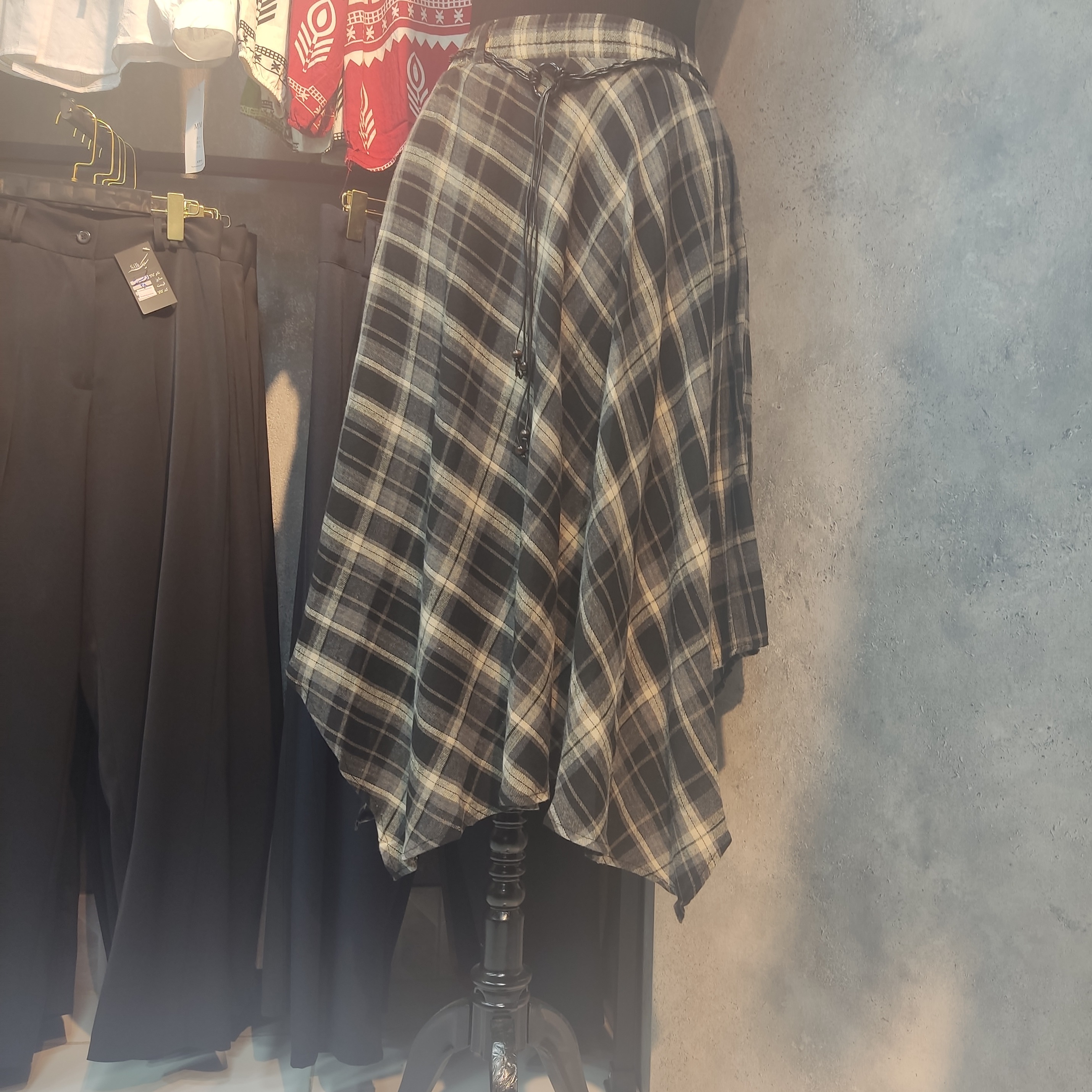 دامن پاییزه کوتاه چهار خونه ای وارداتی ارسال رایگان